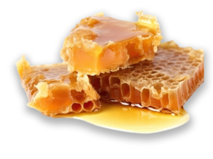 Pyramida ze tří pláství plných medu